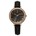 Fastrack Stunners X Quartz Analog Black Dial Leather Strap Watch For Girls
