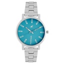 Fastrack Fundamentals Quartz Analog Blue Dial Stainless Steel Strap Watch for Girls