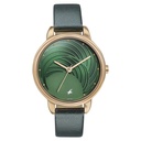 Fastrack Stunners Quartz Multifunction Green Dial Leather Strap Watch for Girls