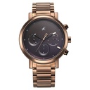 Fastrack Tick Tock Quartz Analog Black Dial With Brown Stainless steel Strap Watch for Guys
