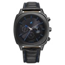 Fastrack Kronos Chronograph Black Dial Black Leather Strap Watch For Guys