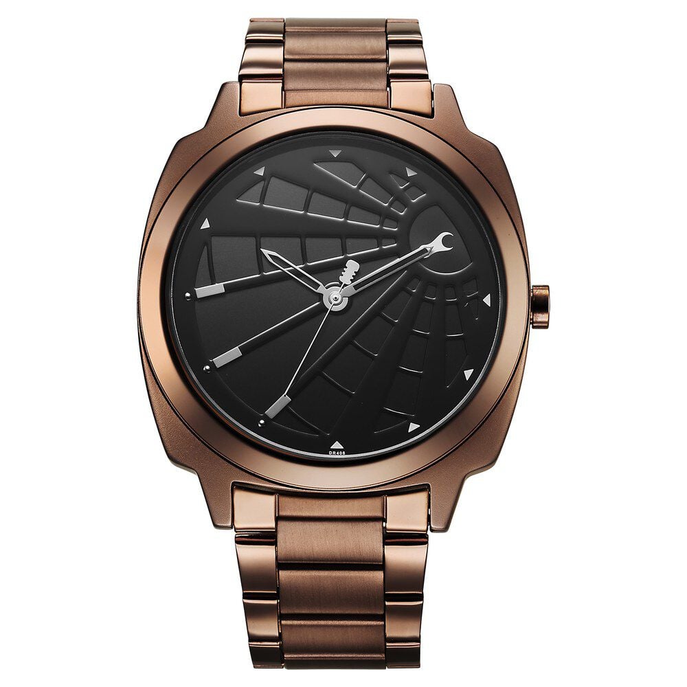 [3322qm01] Fastrack Groove Quartz Analog Black Dial Guys Stainless Steel Watch