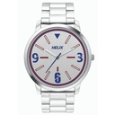 Helix By Timex Silver Round Analog Stainless Steel Watch Men -TW039HG03