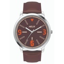 Helix By Timex Brown Round Analog Leather Watch Men -TW039HG00