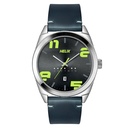 Helix By Timex Grey Round Analog Leather Watch Men -TW044HG02