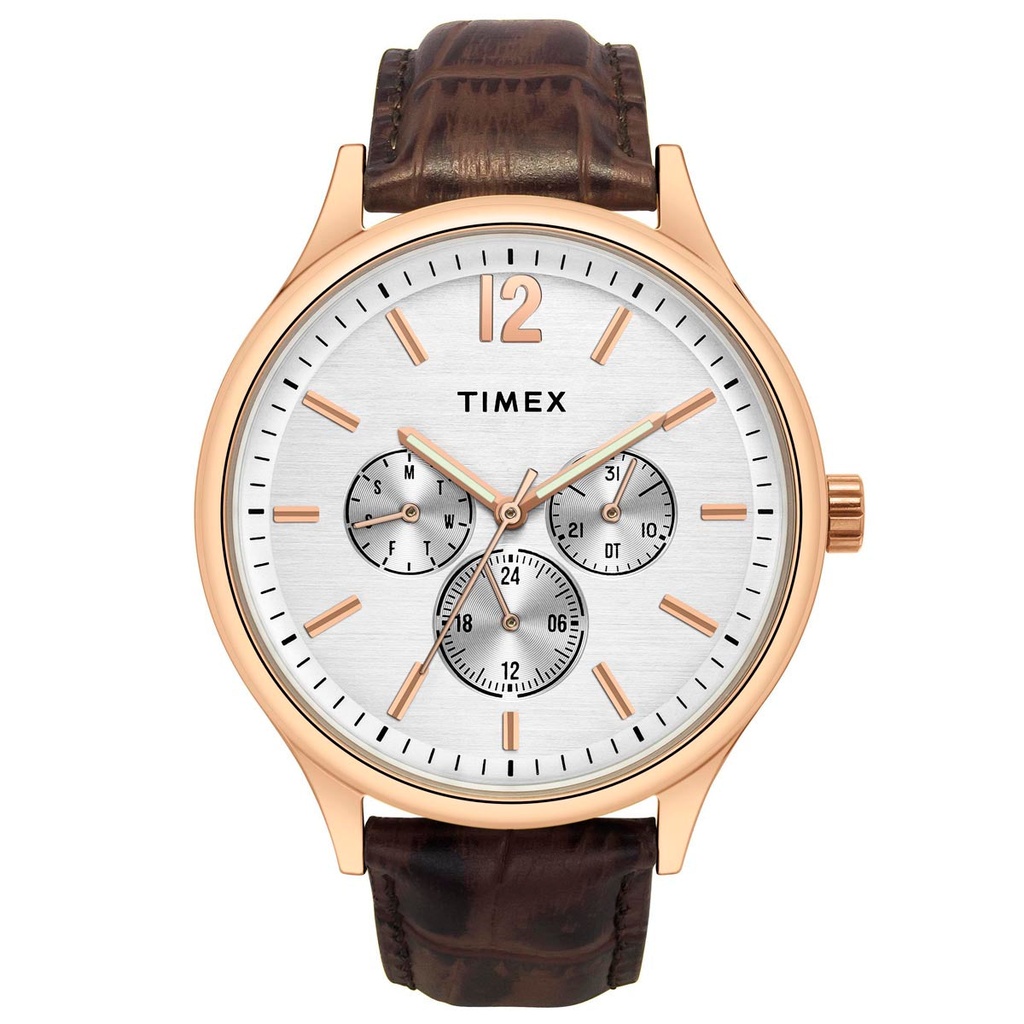 [TWEG18433] Timex Men White Round Dial Analog Watch - TWEG18433