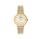 Logues Quartz Analogue Silver Dial Gold Metal Strap Watch For Women