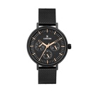 Logues Quartz Analogue Black Dial Black Mesh Strap Watch For Women