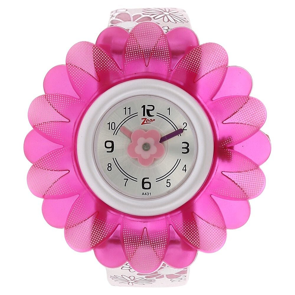 [c4005pp01] Zoop By Titan Quartz Analog Silver Dial Plastic Strap Watch for Kids