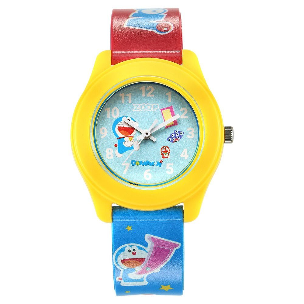 [26019pp37w] Zoop By Titan Doraemon Quartz Analog Blue Dial Polyurethane Strap Kids Watch