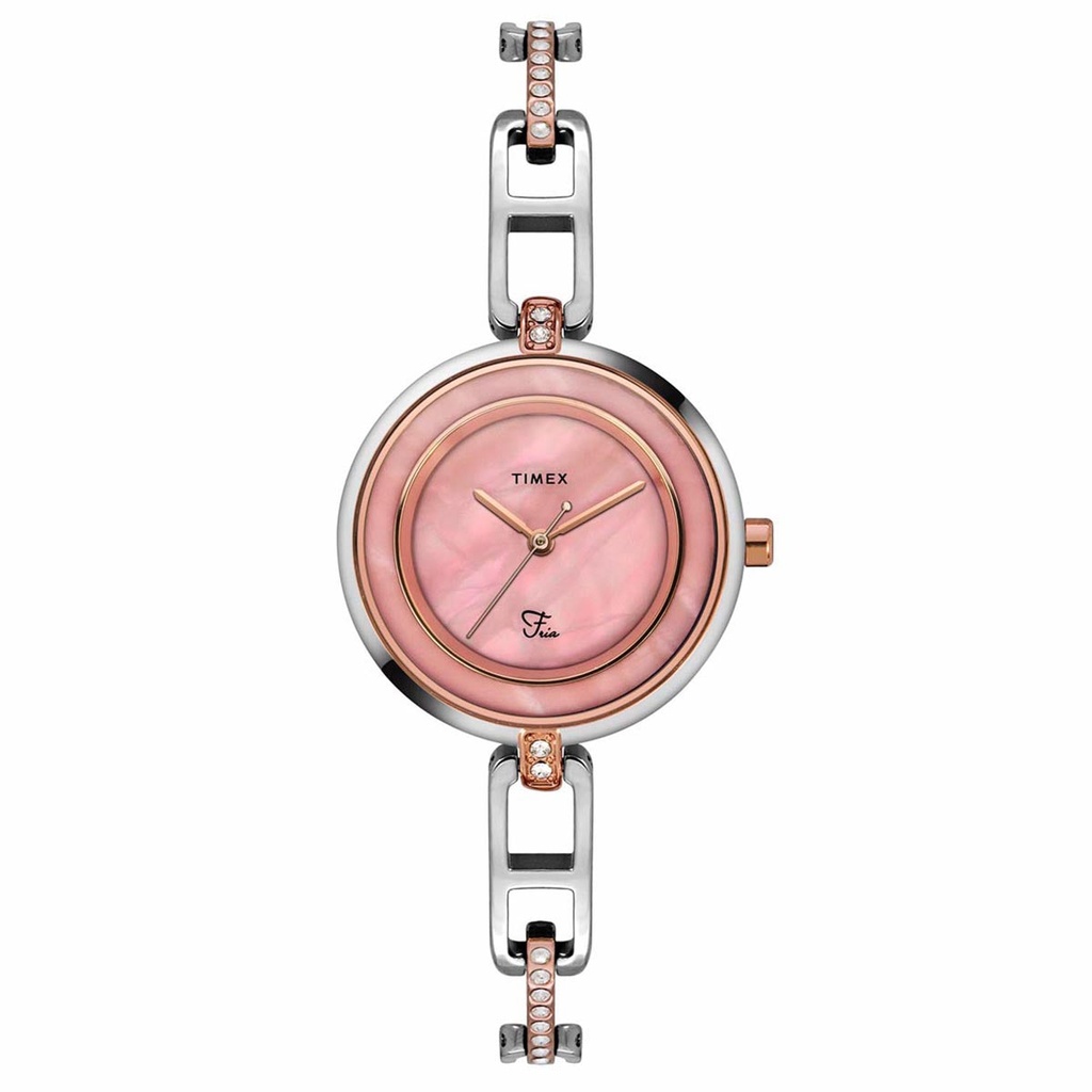 [TWEL15403] Timex Fria Women Pink Round Analog Watch - TWEL15403