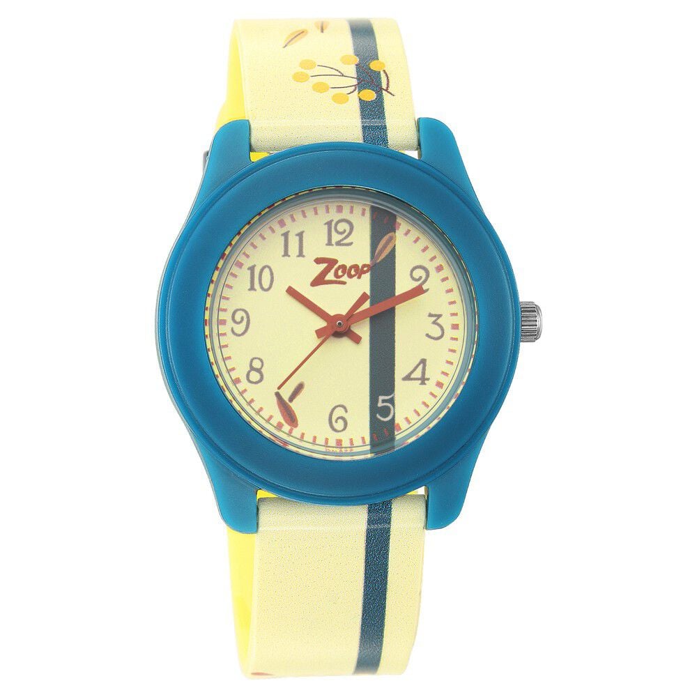 [26019PP32W] Zoop By Titan Friends From Nature Yellow Dial Plastic Strap for Kids