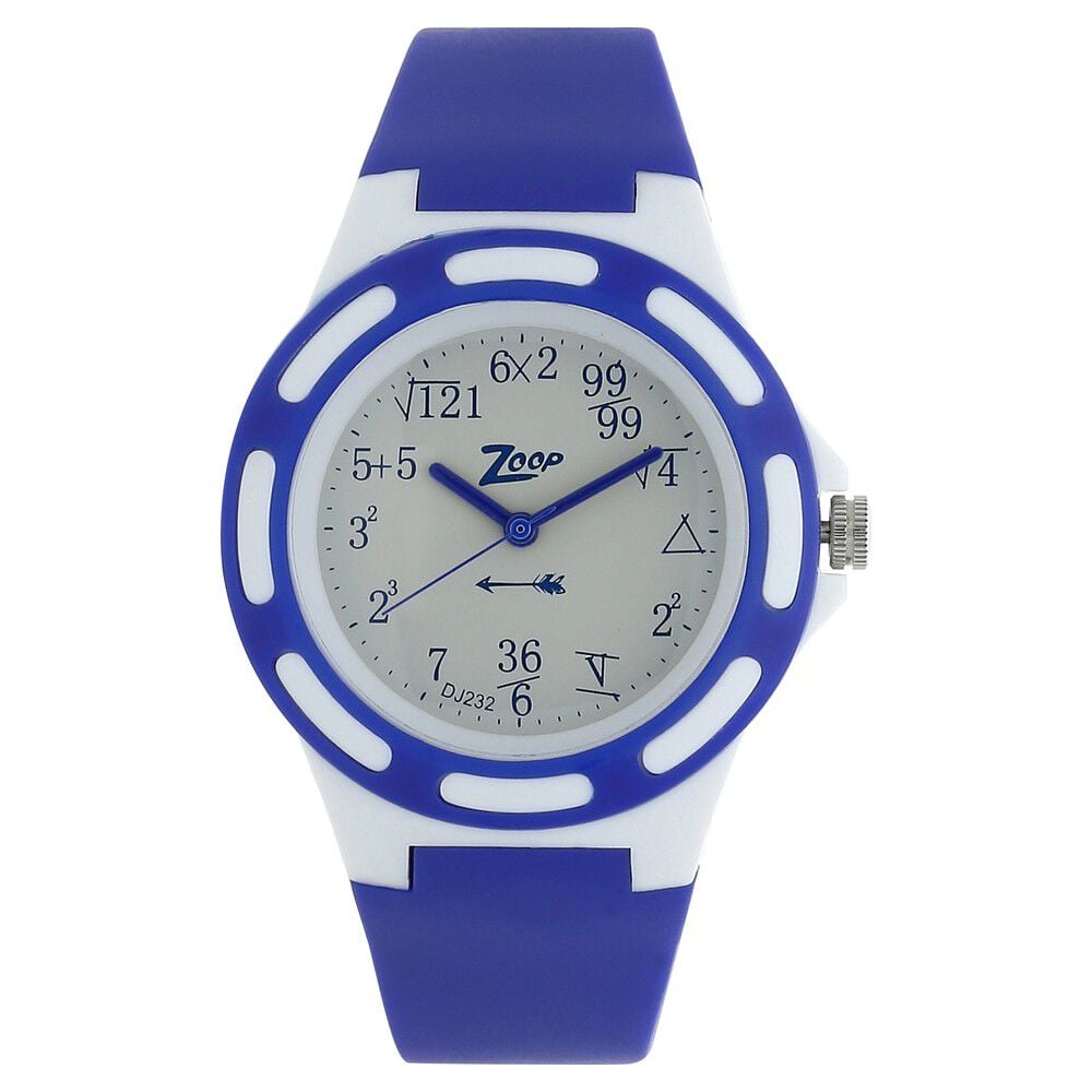 [16005PP02] Zoop By Titan Quartz Analog White Dial PU Strap Watch for Kids
