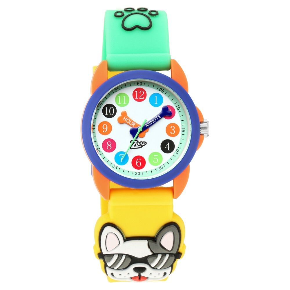 [26016PP01] Zoop By Titan Quartz Analog White Dial PU Strap Watch for Kids