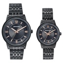 Sonata Wedding Edit Quartz Analog Black Dial Stainless Steel Strap Watch For Pair