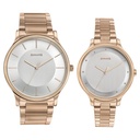 Sonata Modern Bandhan Quartz Analog Silver Dial Stainless Steel Strap Watch for Couple