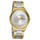 Sonata Quartz Analog with Day and Date Silver Dial Stainless Steel Strap Watch for Men