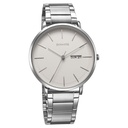 Sonata Ascent Quartz Analog with Day and Date White Dial Stainless Steel Strap Watch For Men