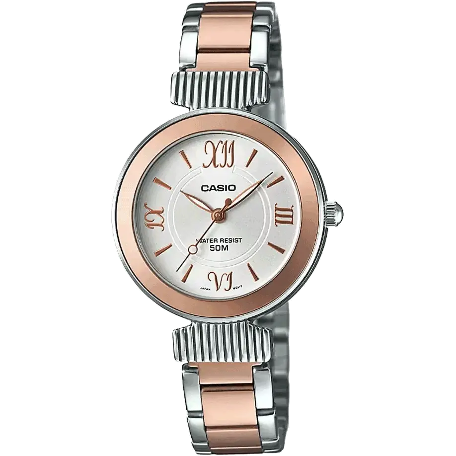 [A1137] Casio Enticer Women Silver-Toned Dial Analogue Watch LTP-E405BPG-7AVDF