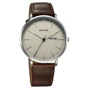 Sonata Ascent Quartz Analog with Day and Date Grey Dial Leather Strap Watch For Men