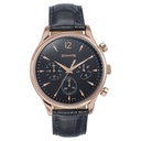 Sonata Wedding Edit Quartz Multifunction Black Dial Leather Strap Watch For Men