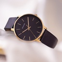 Sonata Quartz Analog Black Dial Black Leather Strap Watch For Women