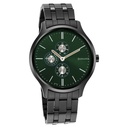 Sonata Quartz Multifunction Green Dial Stainless Steel Strap Watch for Men