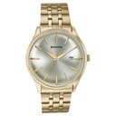 Sonata Wedding Edit Quartz Analog with Date Golden Dial Stainless Steel Strap Watch For Men