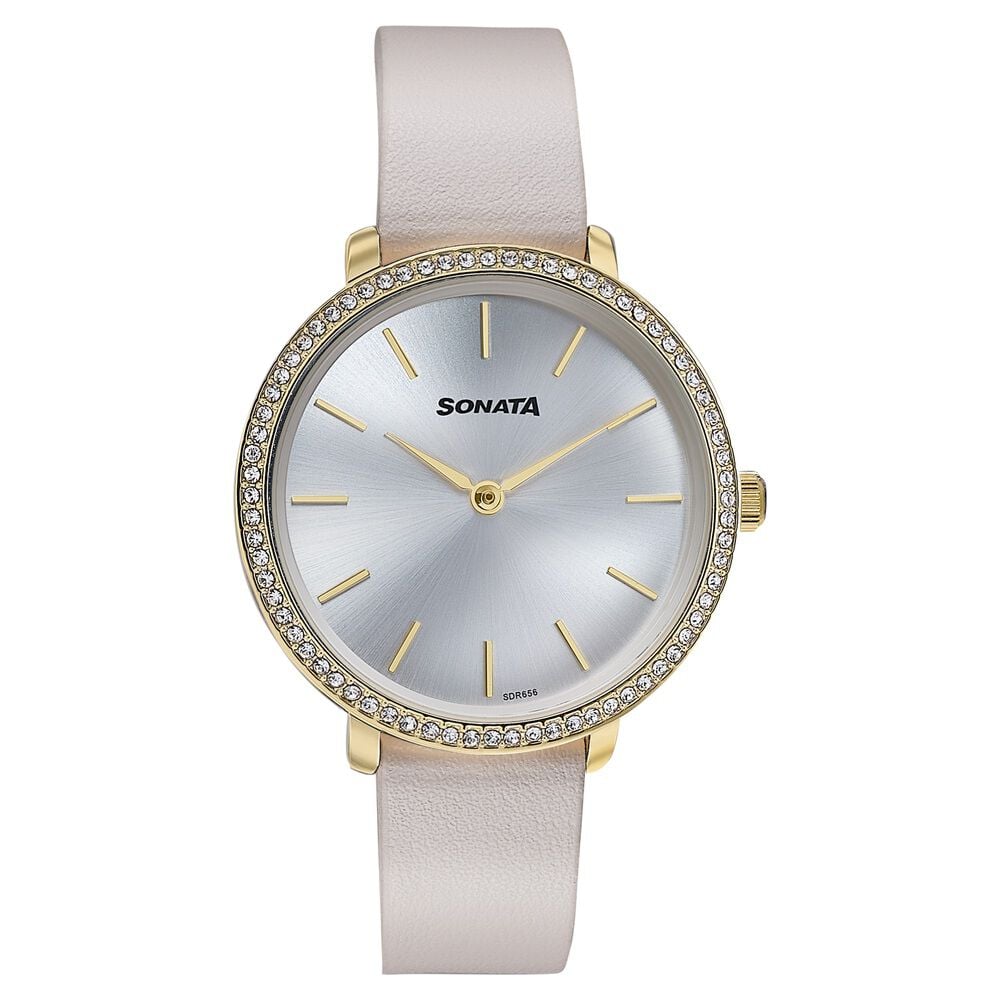 Sonata Wedding Edit Quartz Analog Silver Dial Stainless Steel Strap Watch For Women
