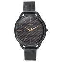 Sonata Wedding Bling Quartz Analog Black Dial Black Stainless Steel Strap Watch for Women