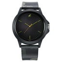 Fastrack Tees Urbanique Quartz Analog Black Dial Silicon Strap Watch For Unisex