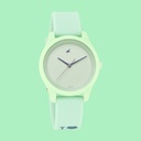 Fastrack Monochrome Quartz Analog Green Dial Silicone Strap Watch for Girls