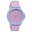 Fastrack Tees Quartz Analog Pink Dial Silicone Strap Unisex Watch