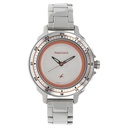 Fastrack Quartz Analog Silver Dial Stainless Steel Strap Watch for Girls