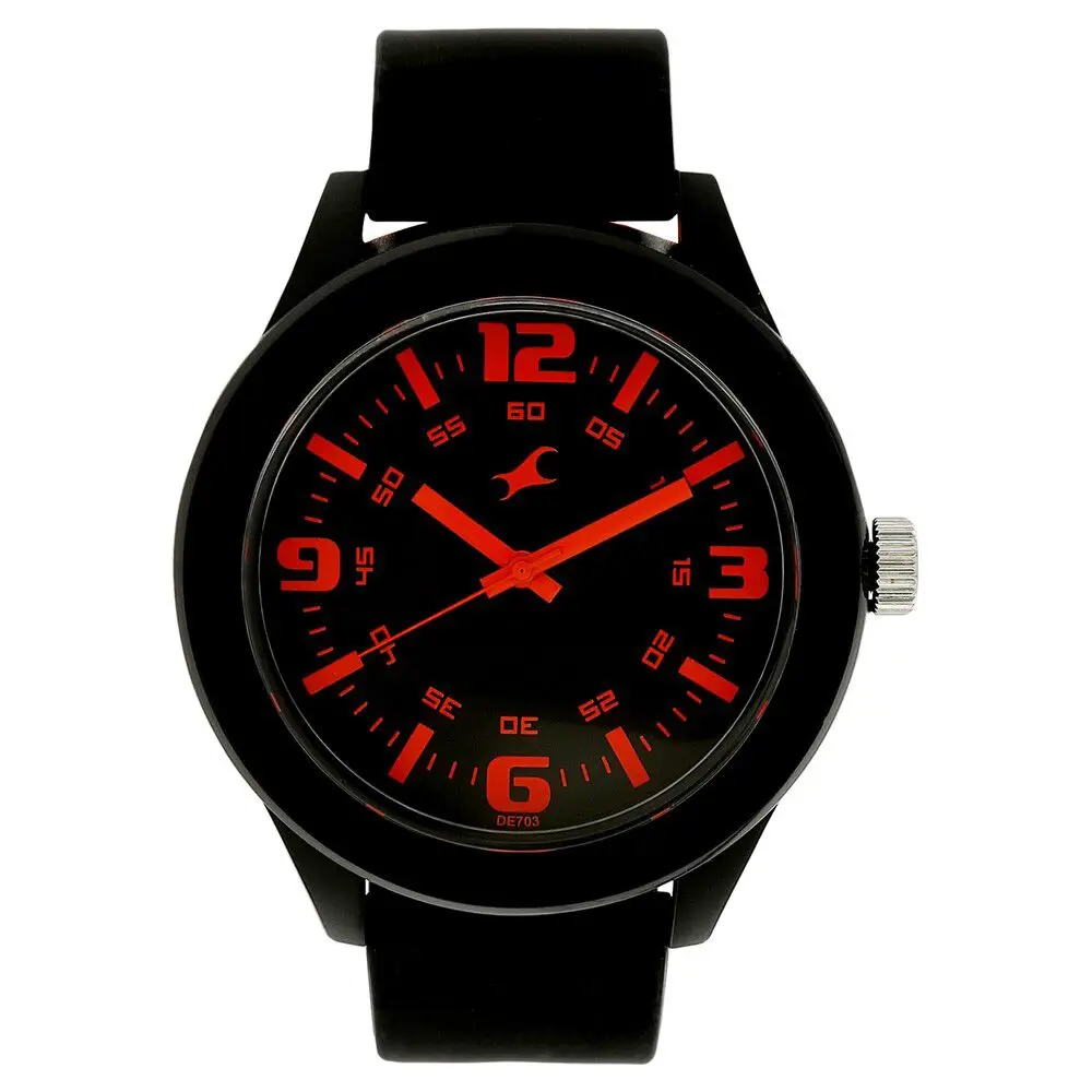 Fastrack Quartz Analog Black Dial Plastic Strap Watch for Unisex