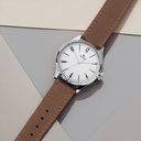 Titan Men's Urban Edge Lustrous Silver Dial Leather Watch