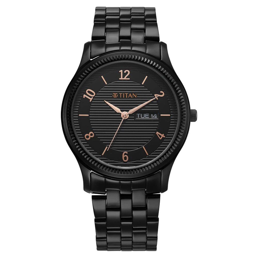 [1824NM01] Titan Karishma Black Dial Watch for Men