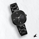Fastrack Stunners Quartz Analog Black Dial Metal Strap Watch for Girls