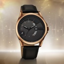 Fastrack Groove Quartz Analog with Date Grey Dial Black Leather Strap Watch For Guys