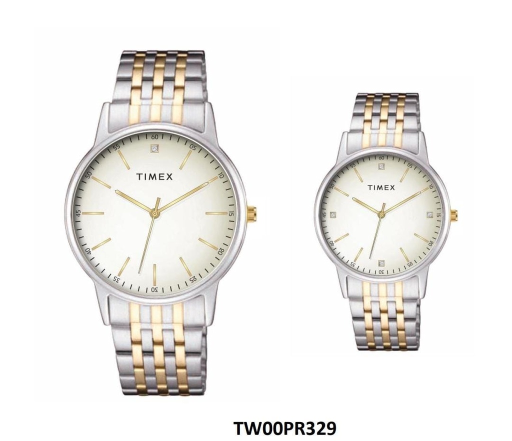 [TW00PR329] TIMEX Pairs Beige Round Dial Analog Watch - TW00PR329