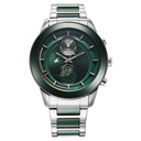 Fastrack Oceanyx - Ceramic Quartz Multifunction Green Dial Two Toned Strap Watch For Guys