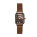 Logues Quartz Analogue Brown Dial Brown Mesh Strap Watch For Women