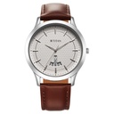Titan Karishma Quartz Analog Silver Dial Leather Strap Watch for Men