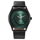 Fastrack Groove Quartz Analog Green Dial Black Leather Strap Watch For Guys