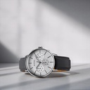 Titan Light leathers Multifunction Silver Dial Leather Strap Watch For Men