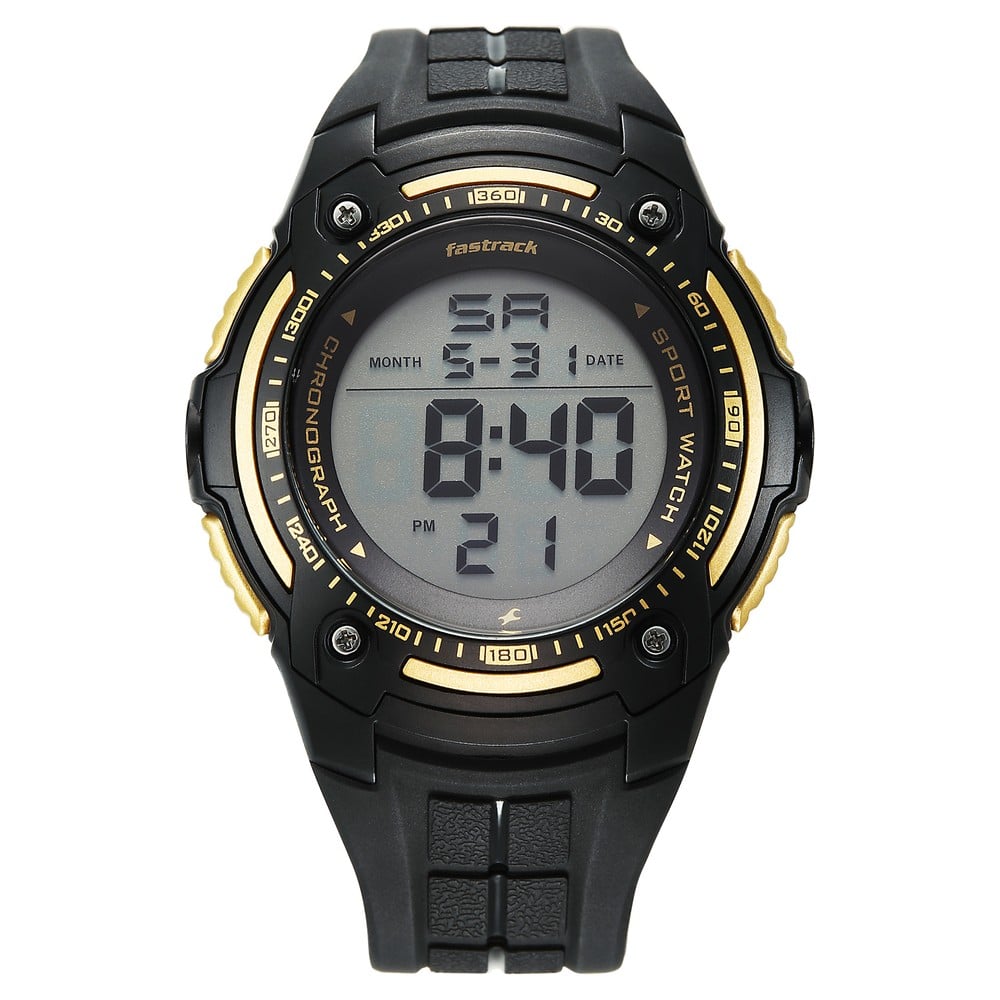 Fastrack StreetStyle Digital Dial Black Polyether Strap Watch For Unisex