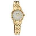 Titan Quartz Analog White Dial Golden Metal Strap Watch For Women