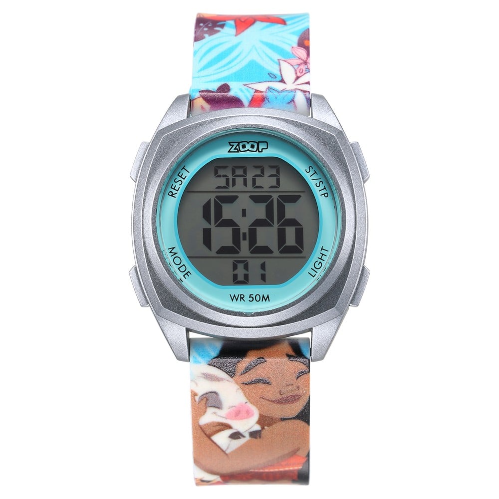 [16025PP11] Zoop Disney Moana Digital Watch with Digital Dial & Multicoloured Strap for Girls Kids, from House of Titan
