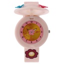 Zoop Analog Watch with Golden Dial & Pink Strap for Girls Kids, from House of Titan