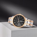 Titan Karishma Quartz Analog Black Dial Two Toned Stainless Steel Strap Watch For Men